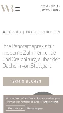 Vorschau der mobilen Webseite www.whiteblick.de, WHITEBLICK Dr. Feise + Kollegen