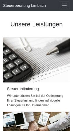 Vorschau der mobilen Webseite www.steuerberatung-limbach.de, Steuerberatung Limbach