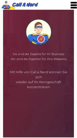 Vorschau der mobilen Webseite callanerd.help, Call a Nerd