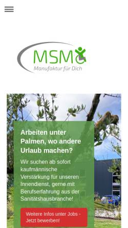Vorschau der mobilen Webseite www.24msm.de, M.S.M. Sonderbau Manufaktur GmbH