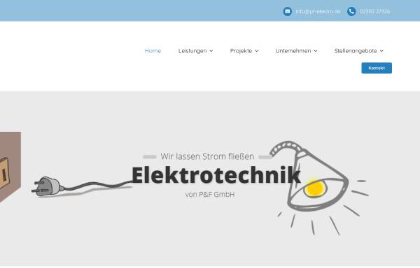 Vorschau von pf-elektro.de, P&F Elektrotechnik GmbH