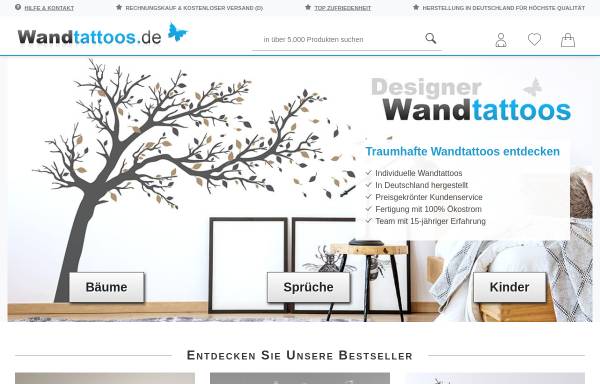 Vorschau von www.wandtattoos.de, Designscape Creative GmbH