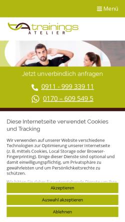 Vorschau der mobilen Webseite www.trainings-atelier.de, TrainingsAtelier