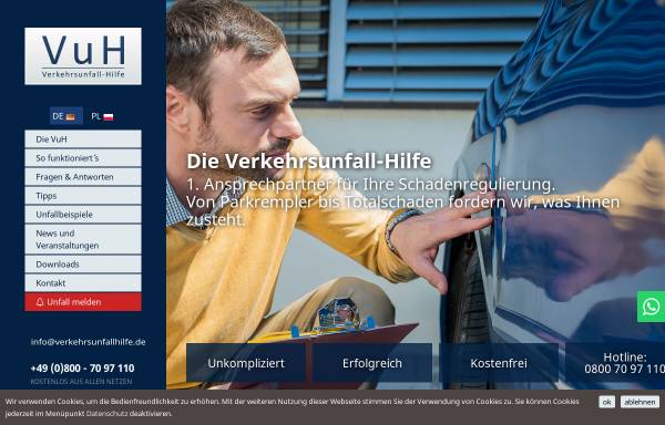 Vorschau von www.verkehrsunfallhilfe.de, Verkehrsunfall-Hilfe GmbH