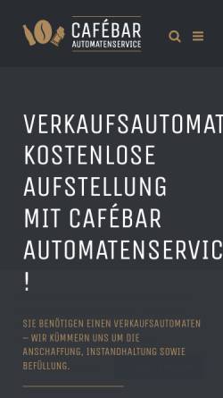 Vorschau der mobilen Webseite www.cafebar-automatenservice.de, CaféBar Automatenservice