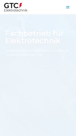 Vorschau der mobilen Webseite www.gtc-elektrotechnik.de, GTC Elektrotechnik