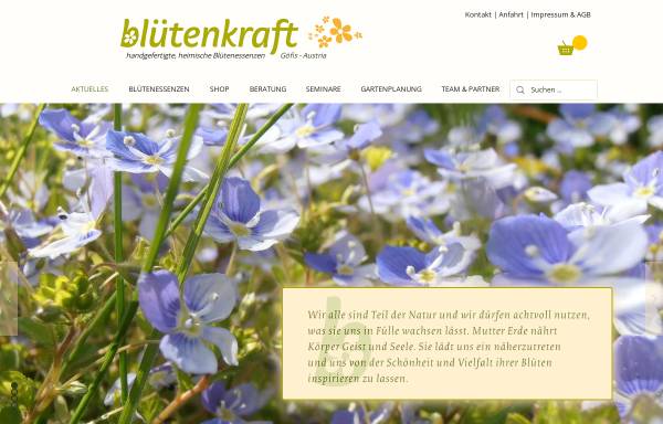 Vorschau von www.bluetenkraft.at, blütenkraft-Produkte Sonderegger