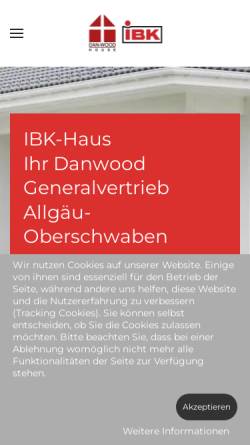 Vorschau der mobilen Webseite www.ibk-haus.de, IBK-Haus