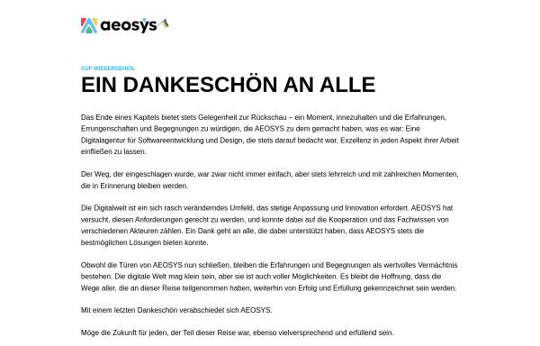 Vorschau von www.aeosys.de, Aeosys UG