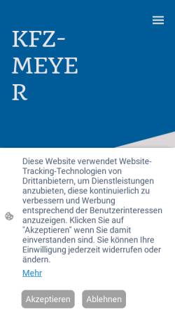 Vorschau der mobilen Webseite www.kfzmeyer.de, Kfz Meyer