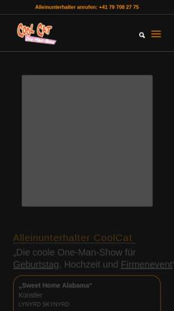 Vorschau der mobilen Webseite alleinunterhalter-coolcat.ch, Alleinunterhalter CoolCat