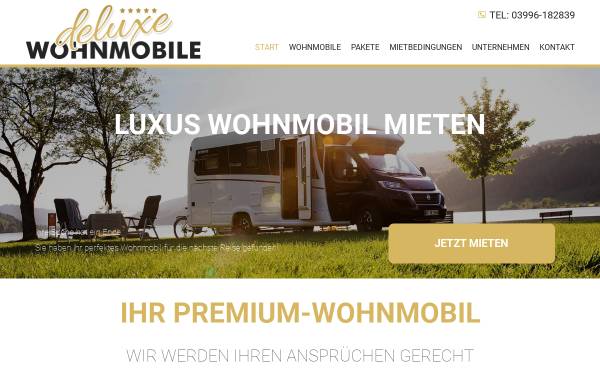 Vorschau von www.deluxe-wohnmobile.de, deluxe WOHNMOBILE