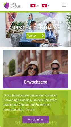 Vorschau der mobilen Webseite www.prolinguis.ch, Pro Linguis