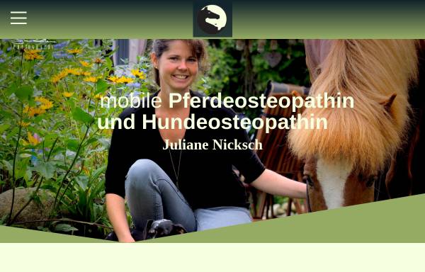 Vorschau von www.pferdeosteopathie-nicksch.de, Pferde-Osteopathie Juliane Nicksch