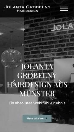 Vorschau der mobilen Webseite www.jolanta-grobelny-hairdesign.de, Jolanta Grobelny Hairdesign
