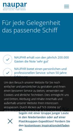 Vorschau der mobilen Webseite www.naupar.de, NAUPAR | Nautische Partners