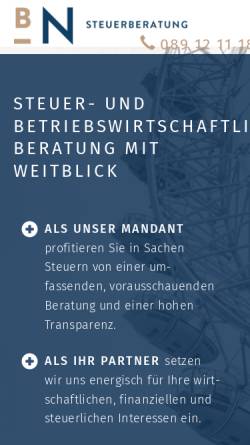 Vorschau der mobilen Webseite www.bn-steuerberatung.de, BN Steuerberatungs GmbH