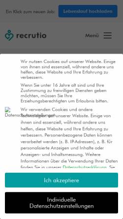 Vorschau der mobilen Webseite www.recrutio.de, Recrutio