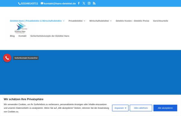 Vorschau von detektiv-privatdetektei.de, Detektei Hans
