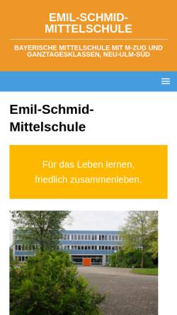 Vorschau der mobilen Webseite www.emil-schmid-schule.de, Emil-Schmid-Mittelschule