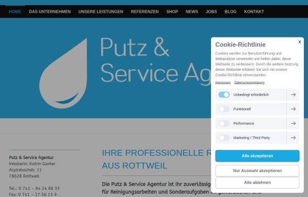 Vorschau von www.putz-service-agentur.de, Putz & Service Agentur