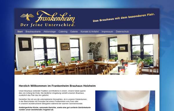 Vorschau von www.frankenheim-brauhaus-holzheim.de, Frankenheim Brauhaus Holzheim