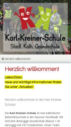Vorschau der mobilen Webseite karl-kreiner-schule.de, Karl-Kreiner-Schule