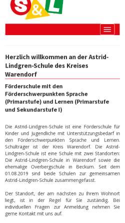 Vorschau der mobilen Webseite www.als-waf.de, Astrid Lindgren Schule