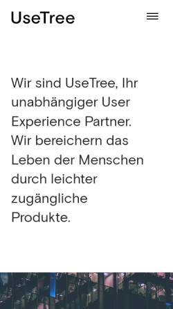 Vorschau der mobilen Webseite usetree.com, UseTree GmbH
