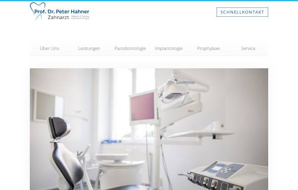 Vorschau von zahnarzt-dr-hahner.de, Prof. Dr. Peter Hahner