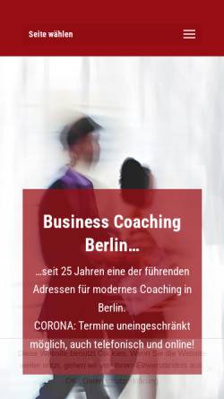Vorschau der mobilen Webseite www.coachingberlin.com, Business Coaching Berlin
