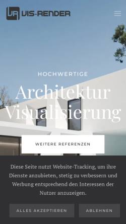 Vorschau der mobilen Webseite vis-render.de, Vis-Render