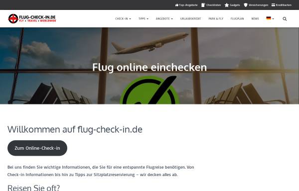 Vorschau von flug-check-in.de, Flug Check-In