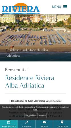 Vorschau der mobilen Webseite www.appartamentiriviera.it, Appartamenti Residence Riviera
