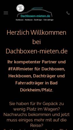 Vorschau der mobilen Webseite www.dachboxen-mieten.de, dachboxen-mieten.de