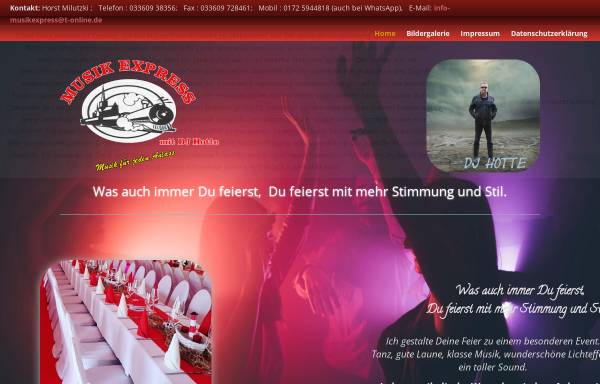 Vorschau von www.hottes-musik-express.de, Hottes- Musikexpress