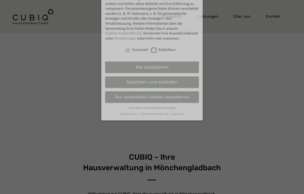 Vorschau von www.cubiq.de, CUBIQ Hausverwaltung