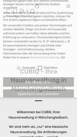 Vorschau der mobilen Webseite www.cubiq.de, CUBIQ Hausverwaltung