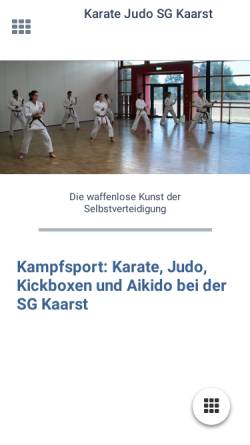 Vorschau der mobilen Webseite karate-judo-sg-kaarst.de, Karate Judo SG Kaarst