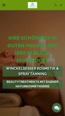Vorschau der mobilen Webseite www.winckelsesser-kosmetik.de, Winckelsesser Kosmetik & Spray Tanning