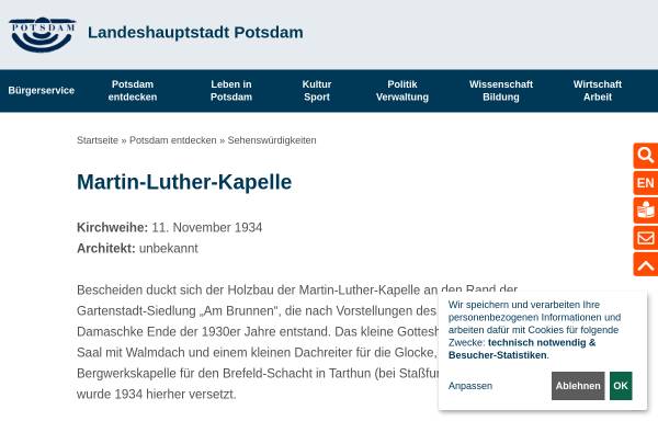 Vorschau von www.potsdam.de, Martin-Luther-Kapelle