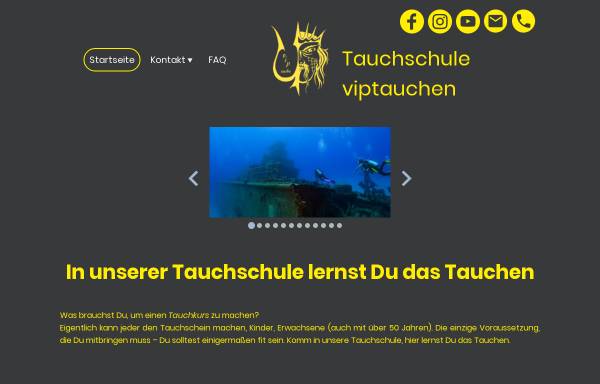 Vorschau von www.viptauchen.eu, Tauchschule viptauchen Simbach