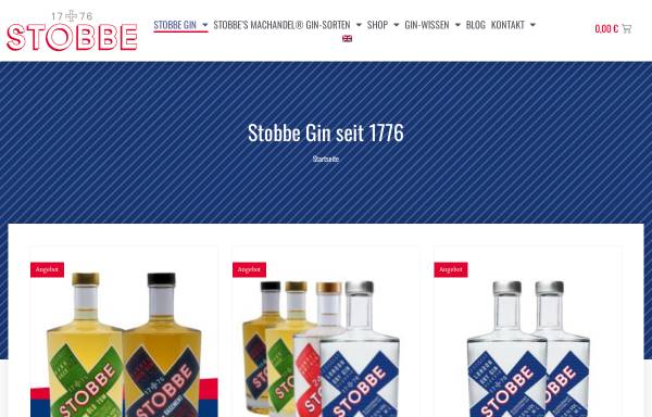 Vorschau von www.stobbe1776.de, Stobbe Gin