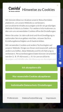 Vorschau der mobilen Webseite casida.com, Casida GmbH & Co. KG