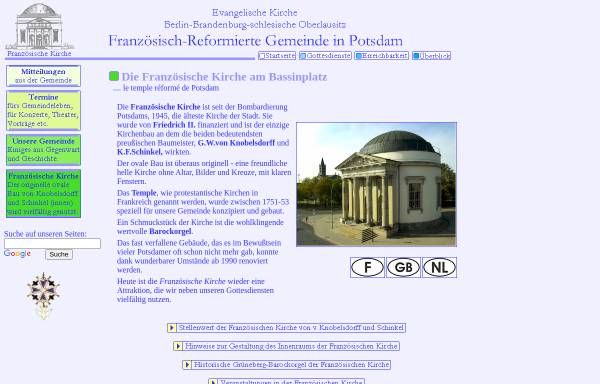 Vorschau von www.reformiert-potsdam.de, Französische Kirche am Bassinplatz