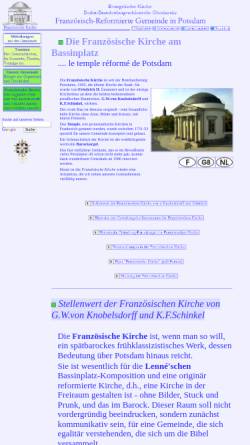 Vorschau der mobilen Webseite www.reformiert-potsdam.de, Französische Kirche am Bassinplatz