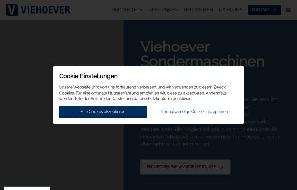 Vorschau von viehoever.com, Viehoever Sondermaschinen GmbH