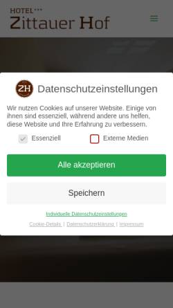 Vorschau der mobilen Webseite hotel-zittauer-hof.de, Hotel Zittauer Hof