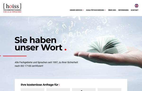 Vorschau von www.uebersetzungen-hoiss.at, Übersetzungen Hoiss