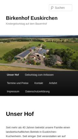 Vorschau der mobilen Webseite birkenhof-euskirchen.de, Birkenhof